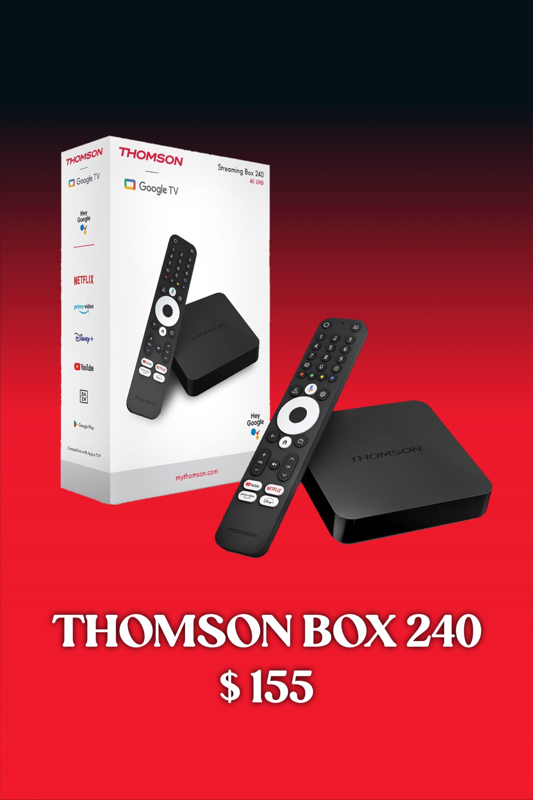 Thomson Box 240 4K IPTV device compatible with IPTV Portugal subscription